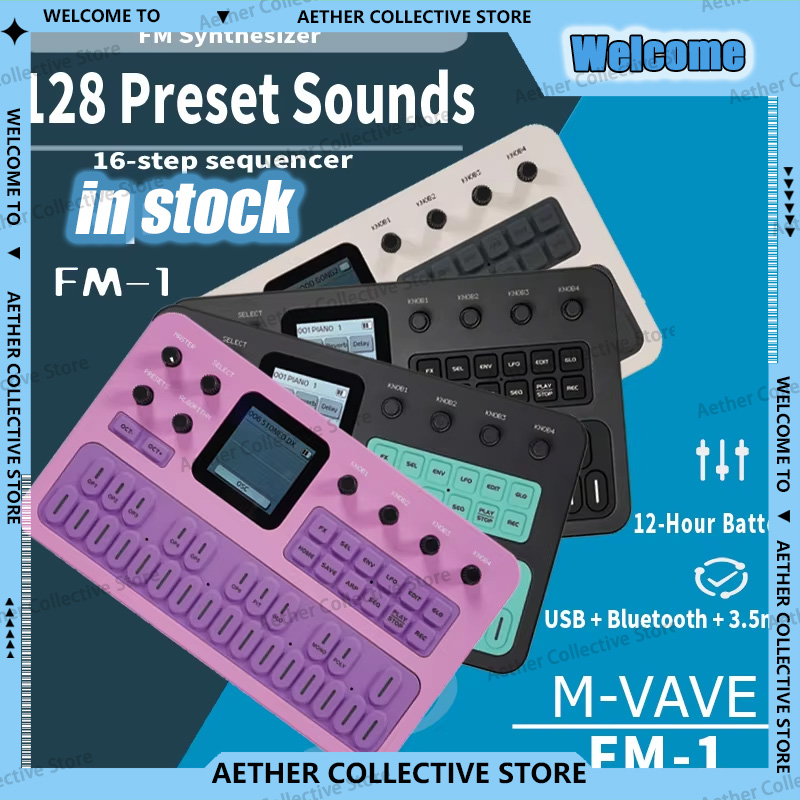 Midi Controller Pad - M-VAVE FM1 Sintetizzatore FM Tascabile, Controller